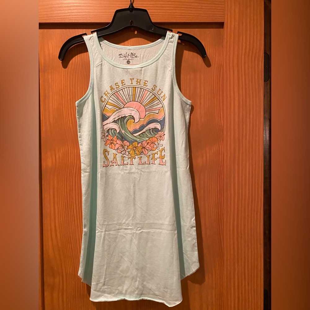 Salt Life Girl’s Mint Green Swimsuit Coverup/Dress Chase The Sun NWT Size M